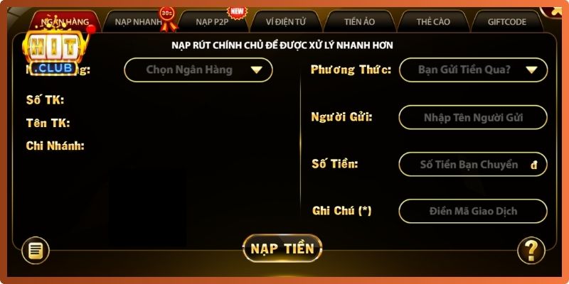Gửi qua ngân hàng nội địa