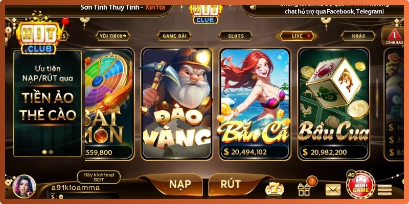 Ưu điểm khi chơi tại HitClub
